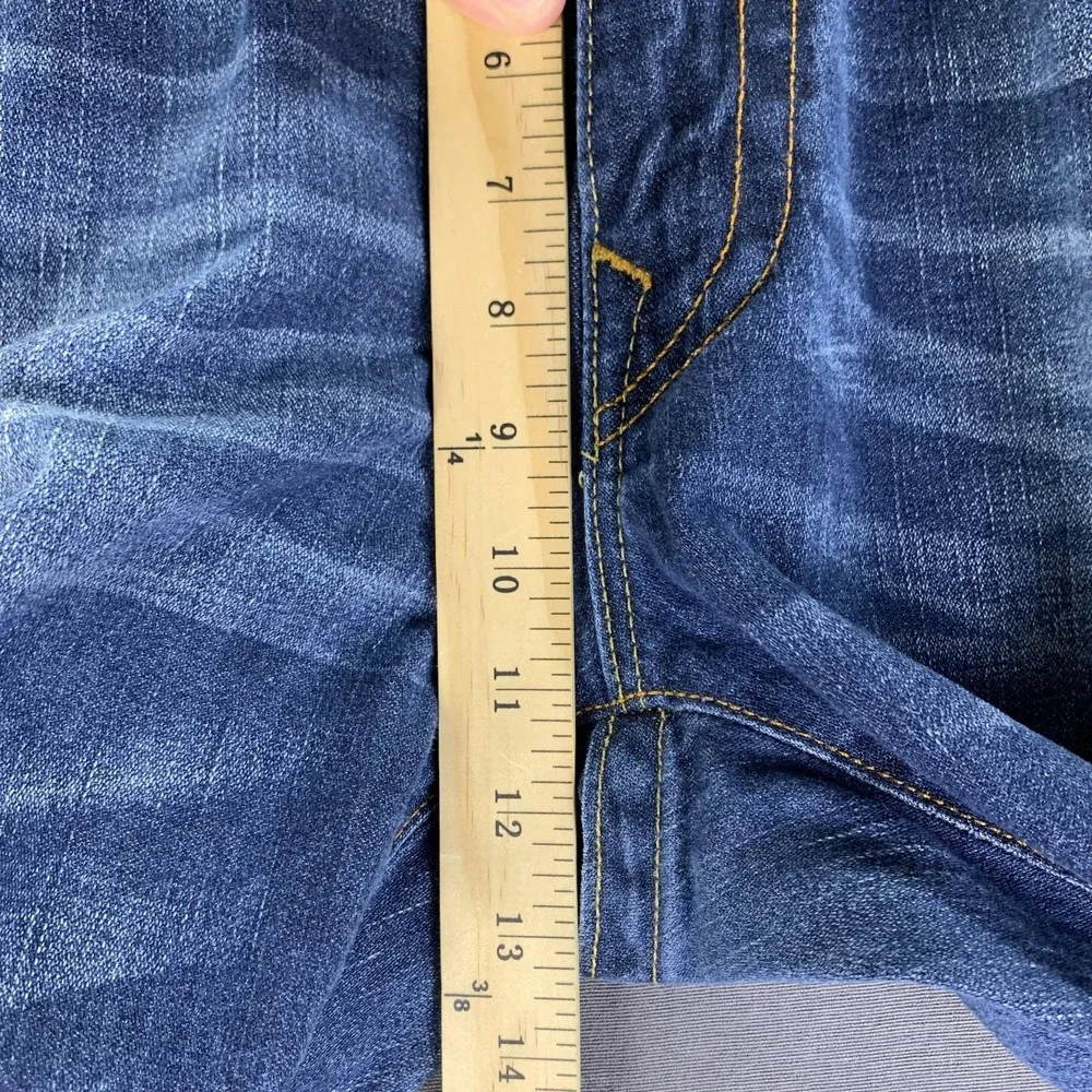 True Religion Ricky Jeans Mens 40x34‎ Blue Relaxed Straight Leg Denim Made USA